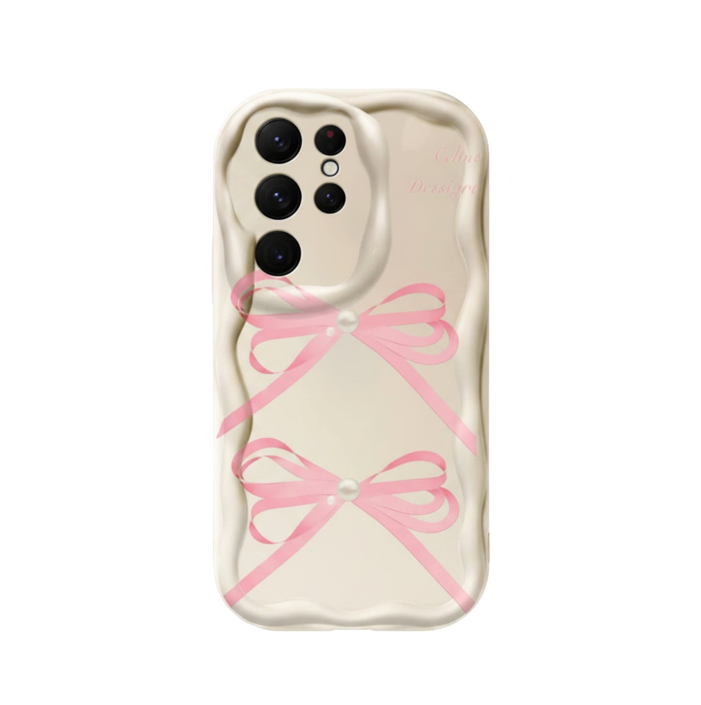 Clear Pink Bow - Samsung Series S & A