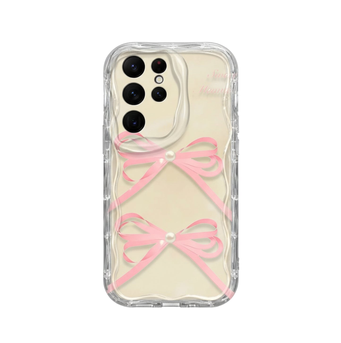 Clear Pink Bow - Samsung Series S & A