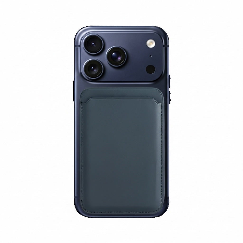 Cartera Magsafe de Cuero - Azul