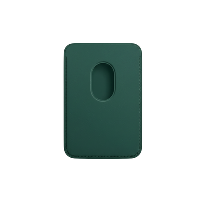 Cartera Magsafe de Cuero - Verde