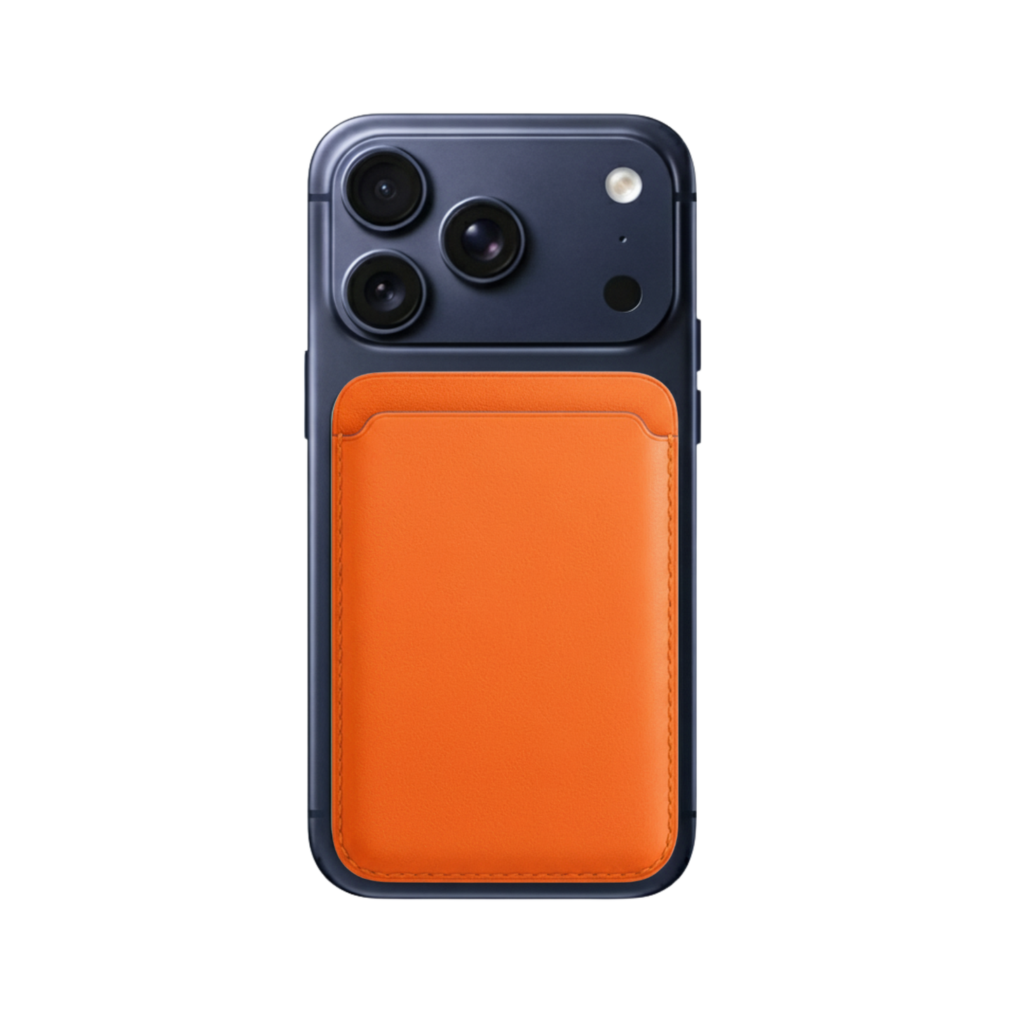 Cartera Magsafe de Cuero - Naranja