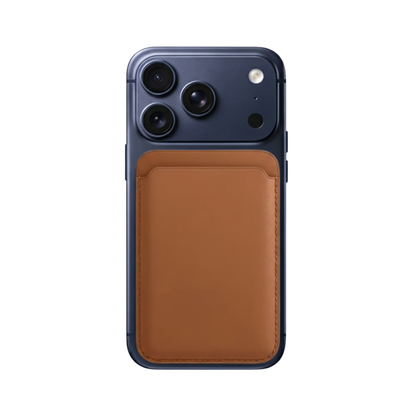 Cartera Magsafe de Cuero - Marrón