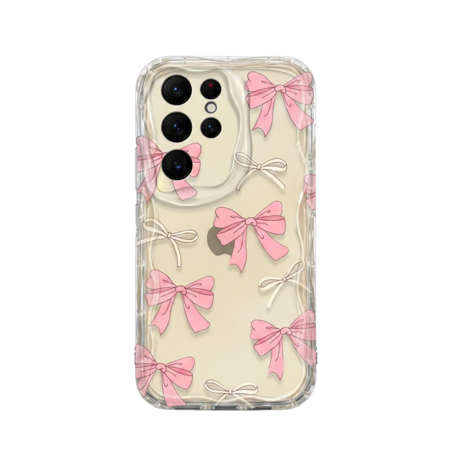 Clear Pink Bows - Samsung Galaxy Series S & A
