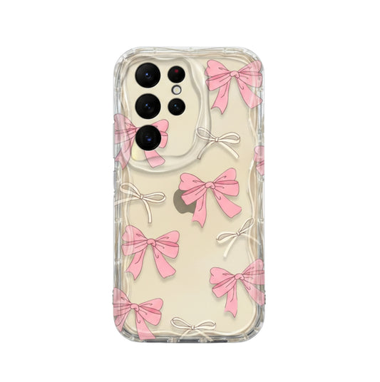 Clear Pink Bows - Samsung Galaxy Series S & A