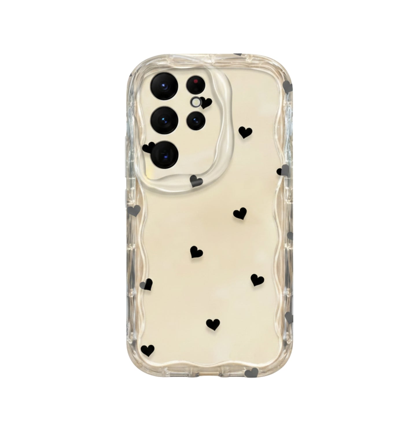 Clear Noir Hearts - Samsung Galaxy Series S & A