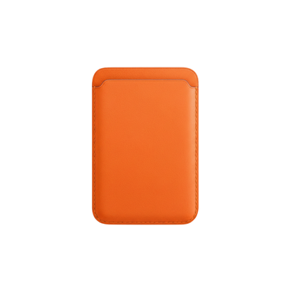 Cartera Magsafe de Cuero - Naranja