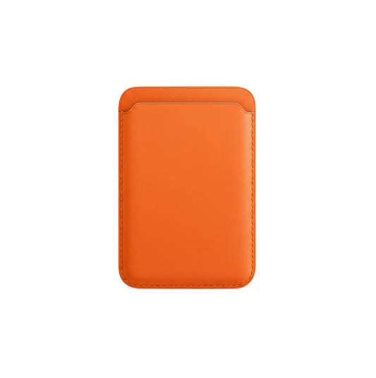 Cartera Magsafe de Cuero - Naranja