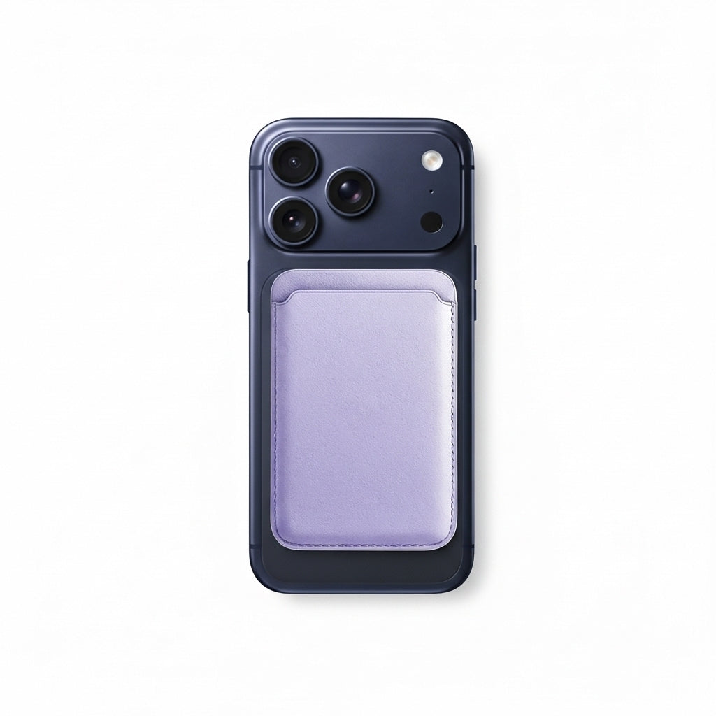 Cartera Magsafe de Cuero - Púrpura